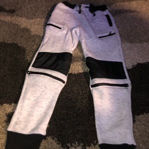 Black and white joggers